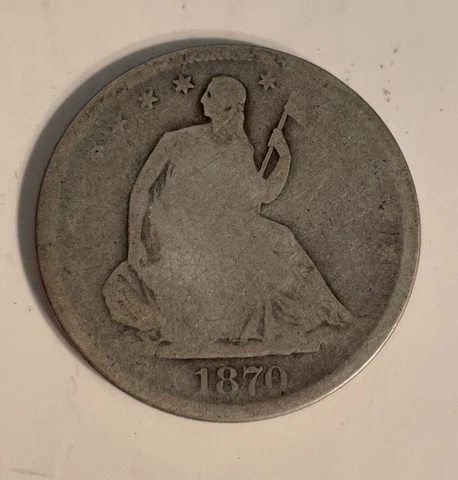 1870 S San Francisco Seated Half Dollar Cover