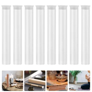 8 Pcs Tubo Profumato Di Conservazione Dell'incenso Acrilico Trasparente - Imagen 1 de 12