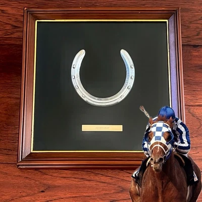 SECRETARÍA * Campeón de herradura propia y usada pura sangre * Certificado de autenticidad CLAIBORNE FARM Foto 1 de 4