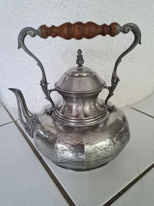 Teekanne aus Zinn, H 16 cm, made in Italy - Bild 1 von 2