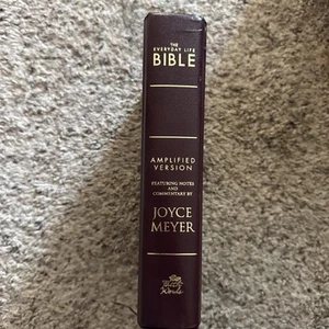 THE EVERYDAY LIFE BIBLE (AMPLIFIED VERSION) JOYCE MEYER 2006 Burgundy - Picture 1 of 2