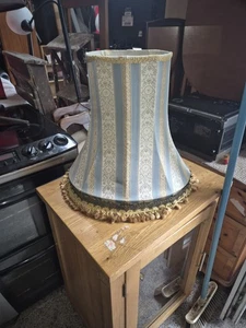 Vintage Lampenschirm Gold Blau (SHOP) - Bild 1 von 8