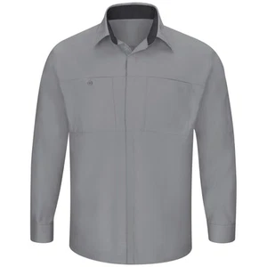 Red Kap Men's Long Sleeve Performance Plus Shop Shirt with OilBlok Technology - Picture 1 of 33