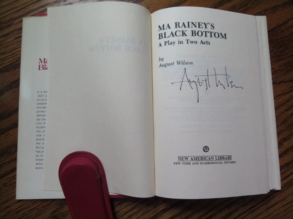 SIGNED by August Wilson Ma Rainey's Black Bottom Hardcover TRUE FIRST EDITION - Image 1 of 4