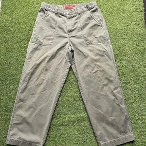 Vintage OLD NAVY Baggy Loose Fit Chino Pants 38x32 Skater Olive Green Supplies - Picture 1 of 8
