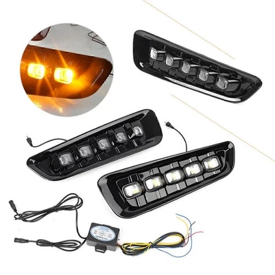 DRL Tagfahrlicht Lampe passen Ford F150 Raptor 2017-2018 weiß/gelb - Bild 1 von 4