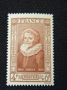 France Timbre Neuf 1943 Personnages célèbres du XVIe siècle SULLY - Picture 1 of 1