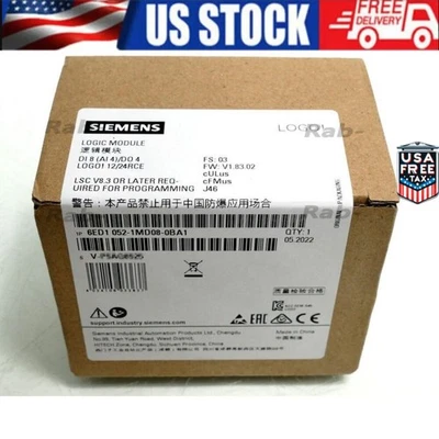 New Siemens 6ED1052-1MD08-0BA0 LOGO 12/24RCE logic module 6ED1 052-1MD08-0BA0 - Image 1 of 2