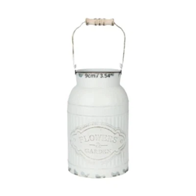 Milk Can Vase with Handle Iron Country Container Planter Flower Vase Floral - Image 1 of 4