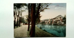 Vintage Jena Paradies und Saalepartie Lithograph Postcard 1922 Germany - Picture 1 of 2