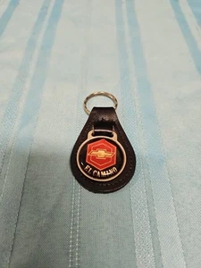1980's Vintage Chevrolet El Camino Keychain Chevy Black Leather Key Chain - Picture 1 of 5