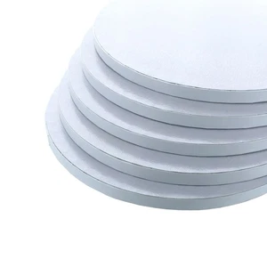 10" (254mm) Lightweight White Cake Drum - 12mm - Round - Picture 1 of 4
