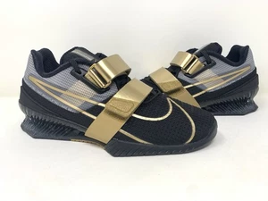 CD3463 001 Nike Romaleos 4 Black Metallic Gold US Size 7.5 Men’s - Picture 1 of 7