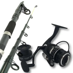 SARATOGA Telescopic 10'0 15kg Surf Beach Spinning Fishing Rod Reel Combo Salmon - Picture 1 of 12
