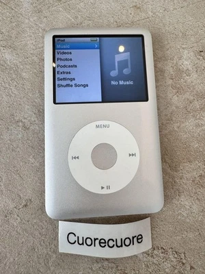 Apple iPod classic 6a generazione argento (80 GB) batteria nuova come nuova! - Immagine 1 di 4