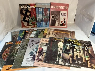 Vintage 1970s Macrame Books Lot of 20 - Image 1 of 4