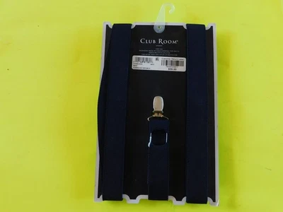 Tirantes con clip de metal azul marino para hombre de Club Room exclusivamente para Macy's Foto 1 de 2