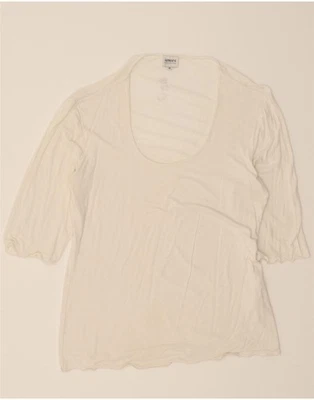 Blusa Top ARMANI Mujer Manga 3/4 IT 48 XL Blanco Viscosa AF13 Foto 1 de 4
