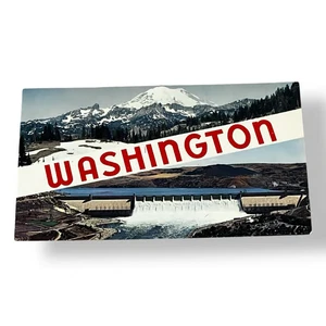 Postcard Washington State Banner Greeting Card Chrome Card D508 - Picture 1 of 2