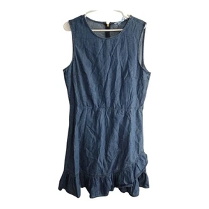 Draper James Faux Wrap Chambray Party Minimalist Boho Festival Mini Dress 12 - Picture 1 of 8