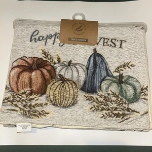 Herbst Tischläufer Happy Harvest Kürbisse Weizen 13x72" Neu  - Bild 1 von 7