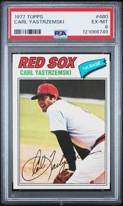 1977 Topps Carl Yastrzemski #480 Boston Red Sox HOF PSA EX-MT 6 - Picture 1 of 2