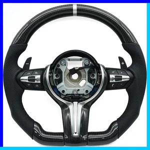 Volante fibra carbono bmw f30 f32 f10 f20 f07 f01 e46 e60 e90 m3 m5 m6 - Imagen 1 de 6
