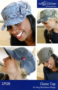 Indygo Junction IJ928 CLASSIC CAP Embellished Lined Brimmed Hat UNCUT Pattern - Picture 1 of 3