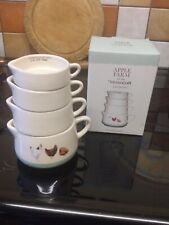 Ceramic Measuring Cup Set. New/boxed+Apple Farm+KitchenCraft.