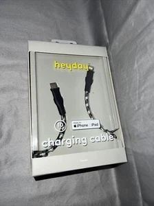 10ft Heyday Braided Charging Cable iPhone/iPad High Charging Speed - Picture 1 of 4