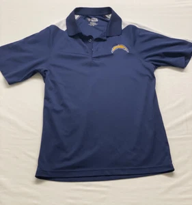 LA Chargers Polo Shirt Mens Medium Blue White NFL - Picture 1 of 9
