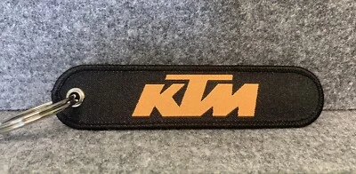 1 Stück KTM Schlüsselanhänger abgerundet Schwarz-Orange 🇩🇪 Express Versand