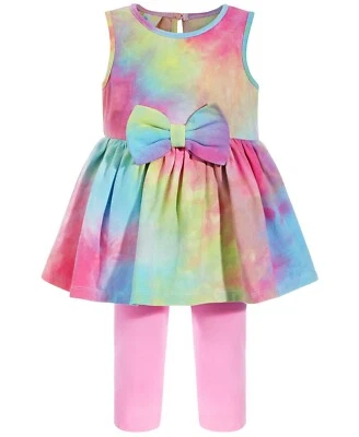 Conjunto de túnica y leggings coloridos tie-dye de 2 piezas Samara para bebés niñas talla 18 M nuevo con etiquetas Foto 1 de 3
