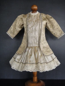 Robe en soie et veste pour POUPÉES de 42 cm Jumeau BRU - Doll dress outfit - Picture 1 of 6