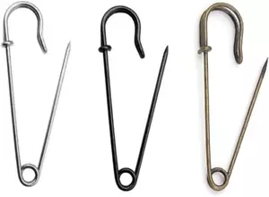 15 Pack Large Safety Pins, 4" Heavy Duty Blanket Pins, the Color Is Bronze, Silv - Picture 1 of 12