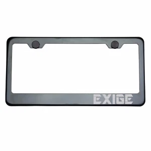 Titanium Gun Metal License Plate Frame EXIGE Laser Etched Metal Screw Cap - Imagen 1 de 8