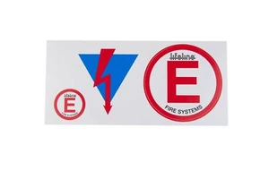 Lifeline Fire Extinguisher Safety Cut Off Switch Fire Pull Decal Sticker Pack - Picture 1 of 1