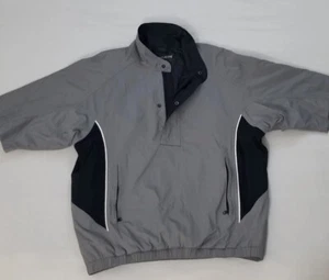 DryJoys By FJ FootJoy Gray 1/2 Half Zip Windbreaker Rain Jacket Size Medium - Picture 1 of 9
