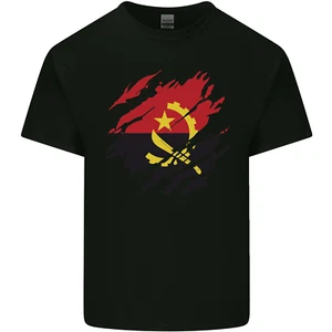 Torn Angola Flag Angolan Day Football Kids T-Shirt Childrens - Picture 1 of 72