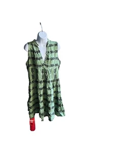 CUPSHE Women's Mini Dress V Neck Green Ruffled Short Dress NWT Medium - Picture 1 of 3