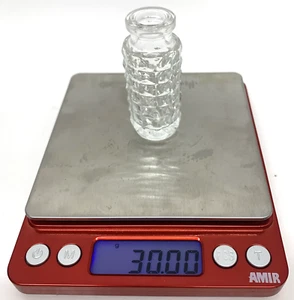 Vintage (1) MCM facettierte Glas Parfüm Flasche 2,25" x 7/8" 30g #s auf Unterteilen keine Oberteile - Bild 1 von 6