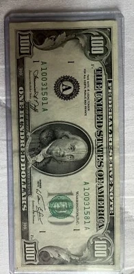 Series 1974  Bank NY $100 NY Zip Code Serial Number 10031   Uncirculated - Image 1 of 2