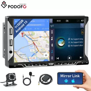 7" Android 13 Autoradio GPS Navi Doppel 2 DIN Bluetooth WIFI USB +Rückfahrkamera - Bild 1 von 22