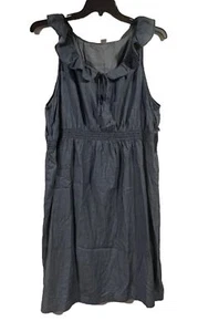 Old Navy Career Casual Blue Ruffle Neckline Sleeveless Dress Sz XXL Vacation WOW - Picture 1 of 21