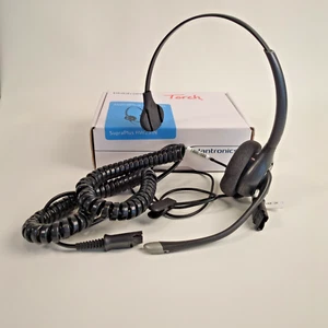 Plantronics HW251N SupraPlus On the Ear Szerokopasmowy zestaw słuchawkowy - Czarny - Open Box - Zdjęcie 1 z 6