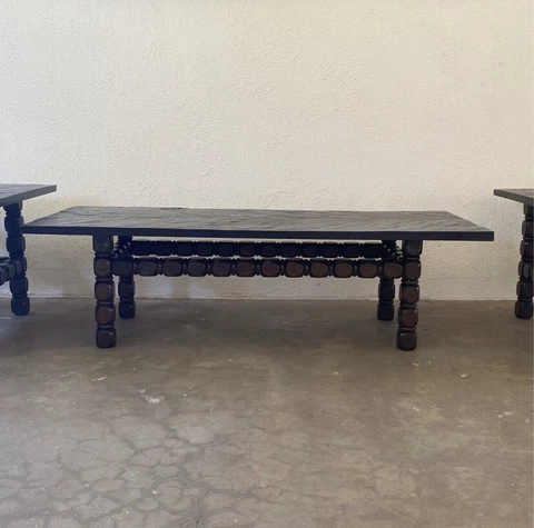 Vintage 1960s Mid Century Coffee Table Set Of 3 Slate Wood Adrian Pearsall MCM Cover