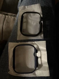 2-Pack Bumper Case Cover For Watch 49 MM Hard Bumper Blue And Black - Picture 1 of 1