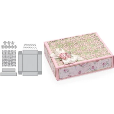 Stanzschablone Blumen Box Weihnachten Hochzeit Geburtstag Oster Karte Album Deko - Bild 1 von 4