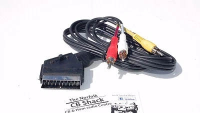Scart Lead to 3 RCA Phono Audio Video Cable With Switch 1.5M - Image 1 of 4