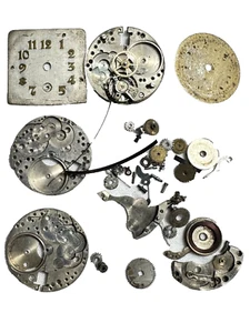 Vintage Uhr zufällige Teile Steampunk Handwerk Montage Kunst Lot funktioniert nicht 22-10 - Bild 1 von 5